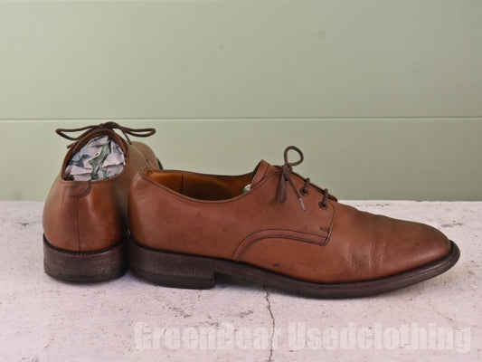 ビンテージ Tricker's ビジネスシューズ プレーントゥ 茶 メンズ 9.5 27.5cm A571