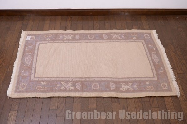 RAGL183 ビンテージトライバルラグ ウール絨毯 134cm×72cm