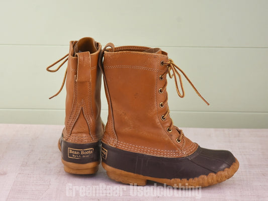 E613 USA製 L.L.Bean ビンテージ ビーンブーツ 茶 レディース 5LM 23cm