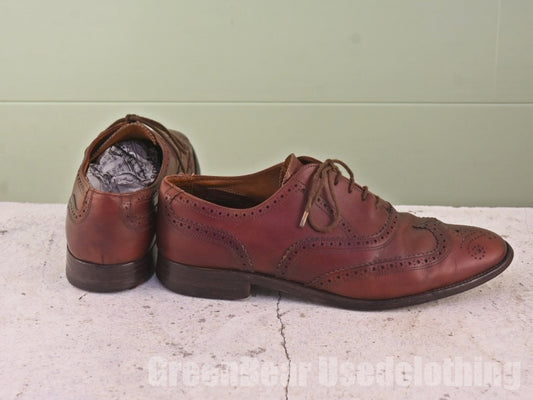 イギリス製 BURBERRY ビンテージ ウイングチップシューズ 茶 メンズ 8 26cm C269