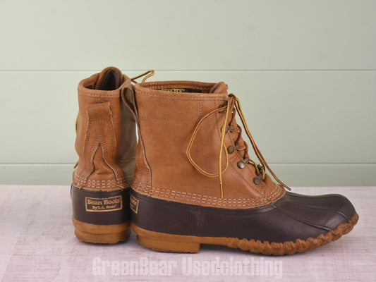 E618 USA製 L.L.Bean ビンテージ ビーンブーツ 裏地付き 茶 メンズ 8CM 26cm