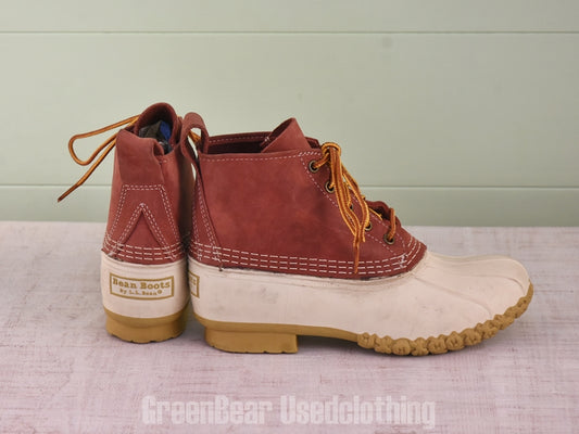 E637 USA製 L.L.Bean ビーンブーツ エンジ レディース W7M 24cm