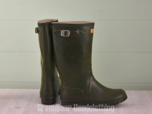 E641 USA製 L.L.Bean ビンテージ レインブーツ 緑 メンズ 8 26cm