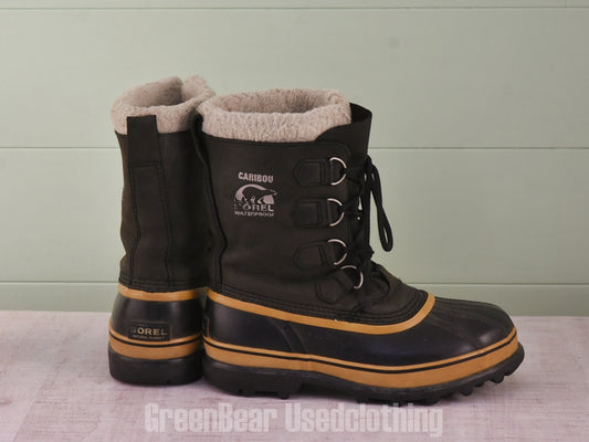 E644 レディース SOREL スノーブーツ 黒 24.5cm