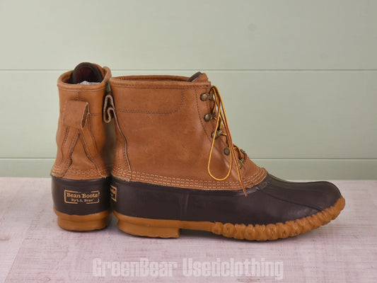 E649 USA製 L.L.Bean ビンテージ ビーンブーツ 裏地付き 茶 メンズ 11GM 29cm