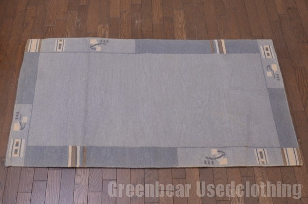 RAGL224 ビンテージトライバルラグ ウール絨毯 131cm×69cm
