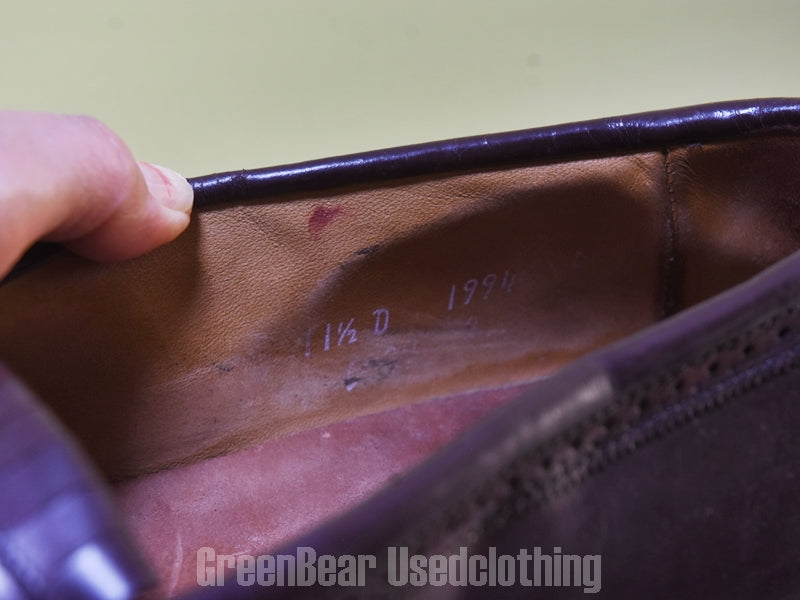 E662 USA製 ALLEN Edmonds ビンテージ タッセルローファー ワイズ細め 茶 メンズ 11.5D 29.5cm