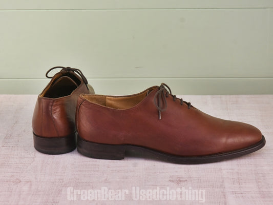 E664 イギリス製 GRENSON ホールカットシューズ 茶 メンズ 10F 28cm