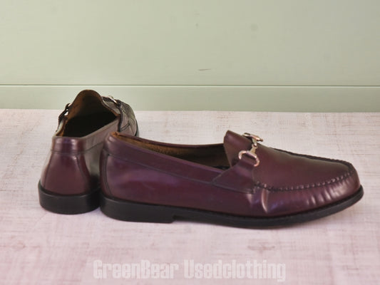 E681 エルサルバドル製 BROOKS BROTHERS ローファー ワイズ細め 茶 メンズ 9.5D 27.5cm