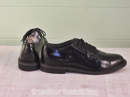 E683 USA製 BATES 米軍サービスシューズ エナメル 黒 メンズ 10.5EEE 28.5cm