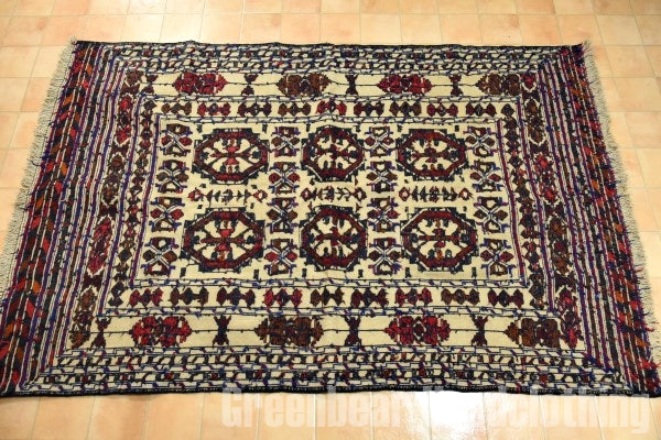 RAGS038 トライバルラグ 187cm×122cm アフガンキリム 手織り