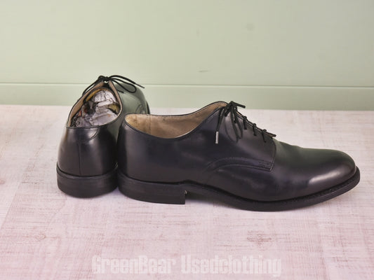 E720 USA製 WOLVERINE WORLD WIDE INC ビンテージ 米軍サービスシューズ 黒 メンズ 9.5W 27.5cm