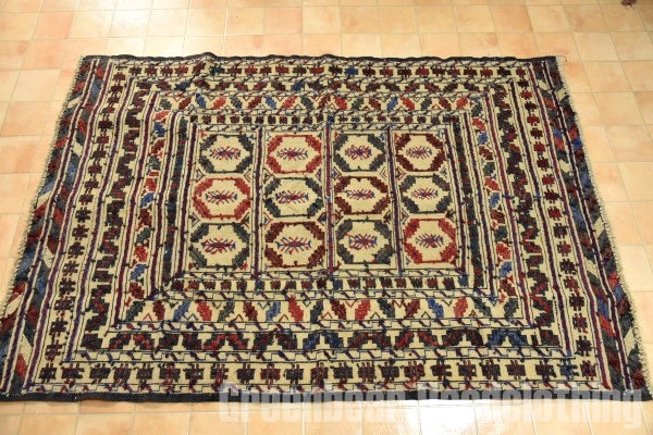 RAGS050 トライバルラグ 175cm×121cm アフガンキリム 手織り