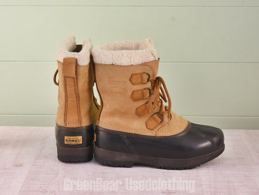 E734 メンズ SOREL スノーブーツ 茶 25.5cm