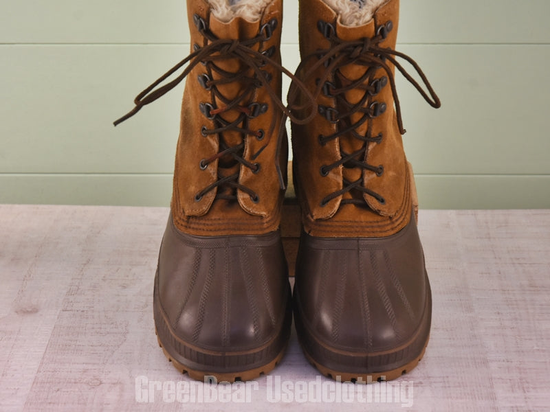 E763 USA製 SOREL ビンテージ スノーブーツ 茶 メンズ 9 27cm