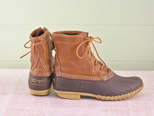 E214 USA製 L.L.Bean ビーンブーツ 裏地付き 茶 メンズ 9M 27cm