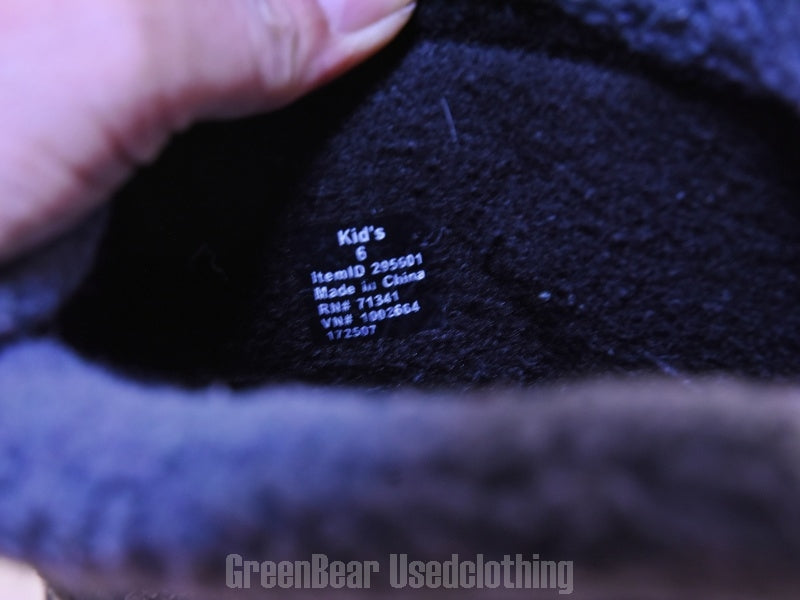 E224 キッズ レディース L.L.Bean スノーブーツ 青 kids6 24cm