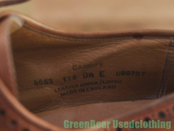 N298 イギリス製 CROCKET&JONES ビンテージ ビジネスシューズ ウイングチップ 茶 メンズ 9.5E 27.5cm