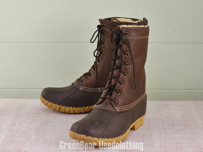 F003 USA製 L.L.Bean ビーンブーツ インナーボア 茶 メンズ 26～26.5cmくらい
