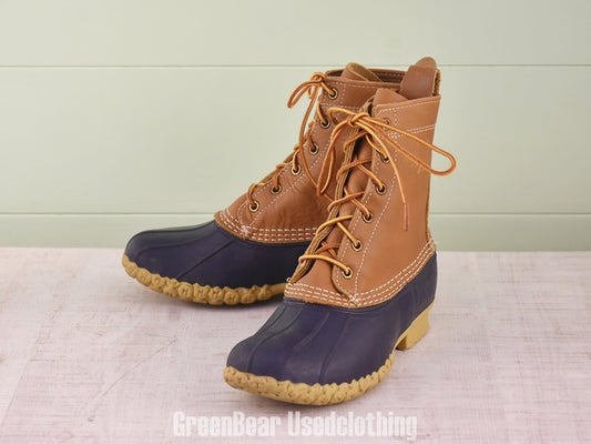 F022 USA製 L.L.Bean ビーンブーツ 茶 レディース W7M 24cm