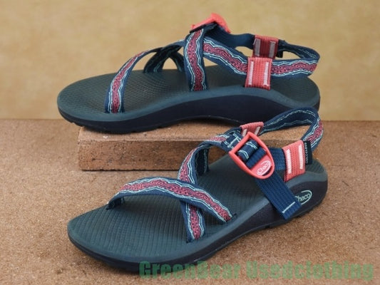 R236 レディース Chaco サンダル 緑 グリーン 38 24cm