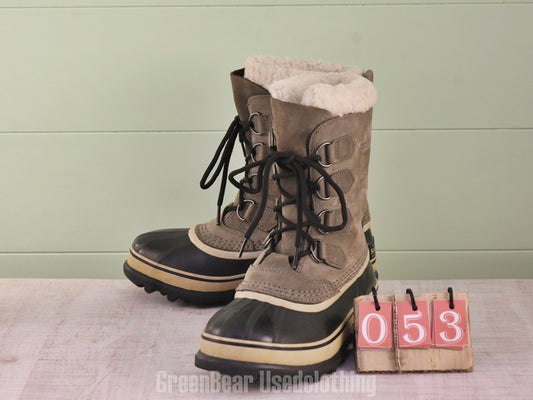 F053 レディース SOREL スノーブーツ グレー 24cm