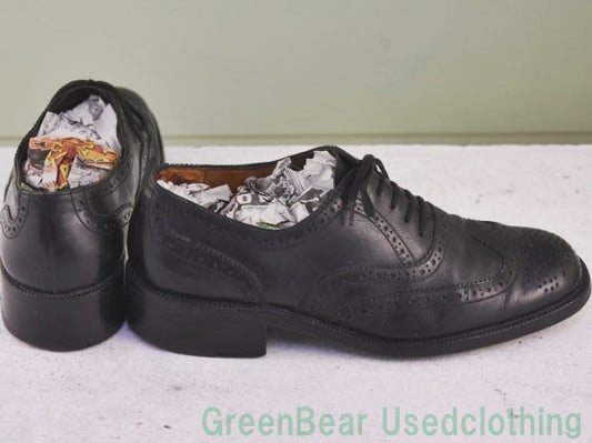 R744 ビンテージ BALLY ビジネスシューズ ウイングチップ 黒 レディース 6E 24cm