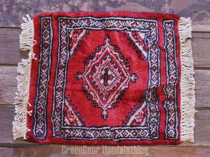RAGC171 ミニラグ トライバルラグ インテリアマット ウール絨毯 アンティーク ヴィンテージ