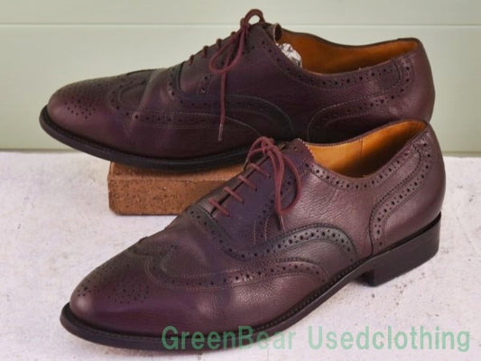 P648 ビンテージ VAN BOMMEL ビジネスシューズ ウイングチップ 茶 メンズ 28.5cm