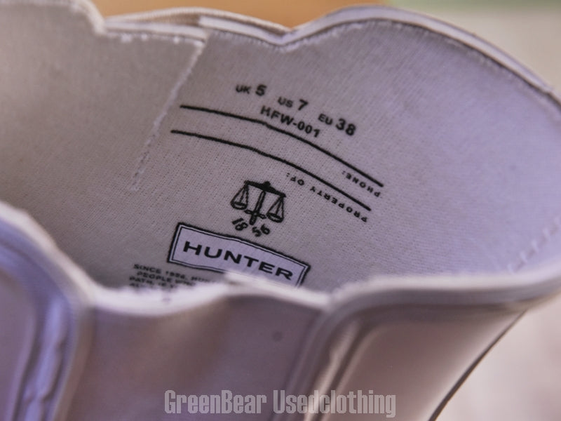 F088 レディース HUNTER レインブーツ 白 38 24cm