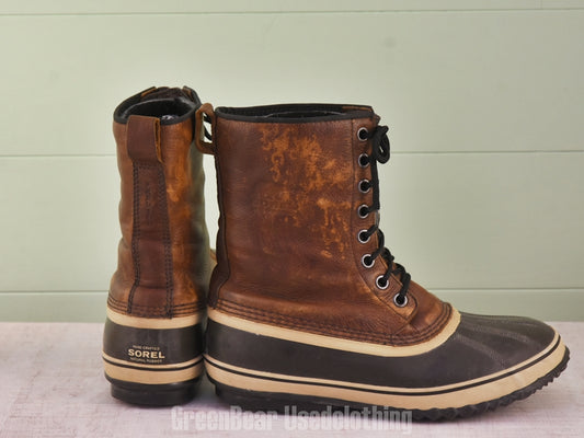 F092 メンズ SOREL スノーブーツ 茶 28cmくらい