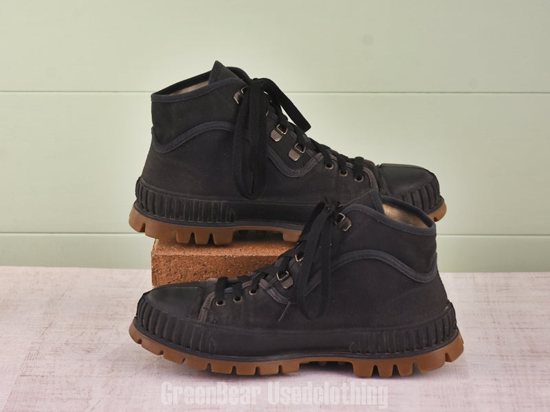 F106 フランス製 PALLADIUM ビンテージ レディースブーツ 黒 39 24.5cm