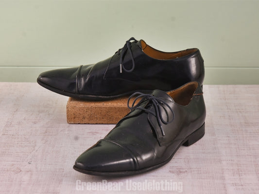F118 ポルトガル製 Paul Smith ビジネスシューズ ストレートチップ 黒 メンズ 42 26cm