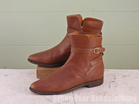 高級 GRENSON ビンテージ レディースブーツ 茶 24cmくらい  Z008