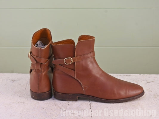 高級 GRENSON ビンテージ レディースブーツ 茶 24cmくらい  Z008