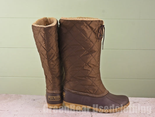 USA製 L.L.Bean ビーンブーツ ナイロン 茶 レディース 24cmくらい B067