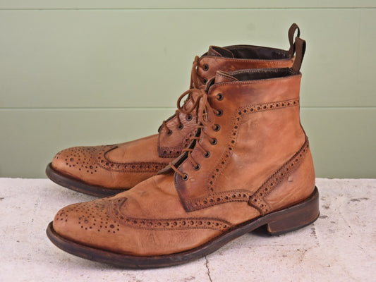 BURBERRY メンズブーツ 茶 44 27cm Z543