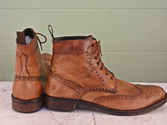 BURBERRY メンズブーツ 茶 44 27cm Z543