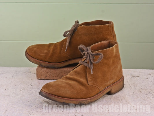 イギリス製 GRENSON ビンテージ チャッカブーツ スウェード 茶 ブラウンメンズ 7F 26cm B075