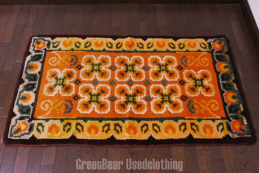 RAGC232 トライバルラグ ウール絨毯 アンティーク ヴィンテージ アフガンラグ