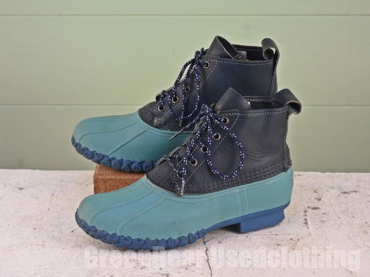USA製 L.L.Bean ビーンブーツ 紺×水色 レディース 5M 23cm Z562