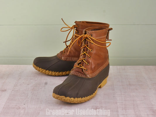F126 USA製 L.L.Bean ビーンブーツ 裏地付き 茶 メンズ 10M 28cm