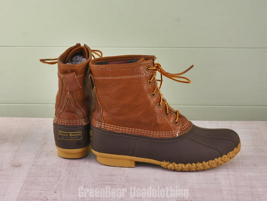 F126 USA製 L.L.Bean ビーンブーツ 裏地付き 茶 メンズ 10M 28cm
