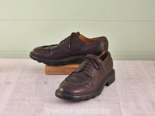 F141 イタリア製 TOD'S Uチップシューズ 茶 メンズ 10 28cm