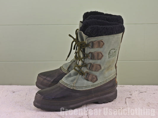 カナダ製 SOREL ビンテージ スノーブーツ 緑 レディース W7 24cm Z071