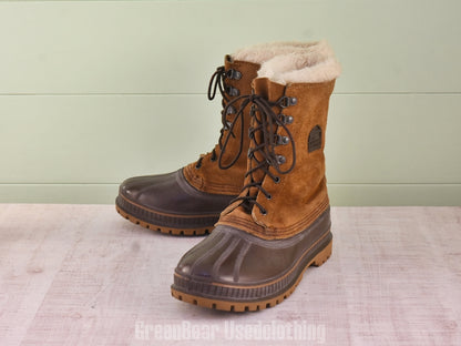 F145 USA製 SOREL ビンテージ スノーブーツ 茶 メンズ 8 26cm