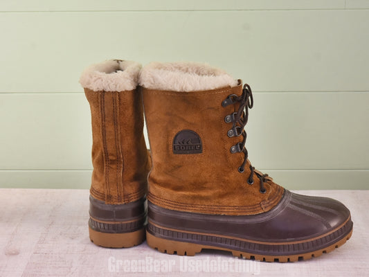 F145 USA製 SOREL ビンテージ スノーブーツ 茶 メンズ 8 26cm