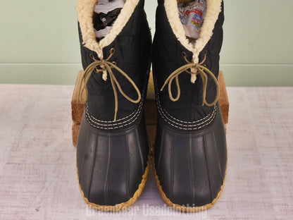 F151 USA製 L.L.Bean ビーンブーツ ナイロン 紺 メンズ 25cmくらい