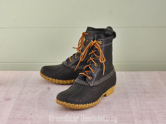F154 USA製 L.L.Bean ビーンブーツ 紺 レディース W7M 24cm