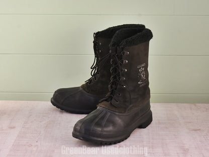 F156 カナダ製 SOREL ビンテージ スノーブーツ 黒 メンズ 10 28cm